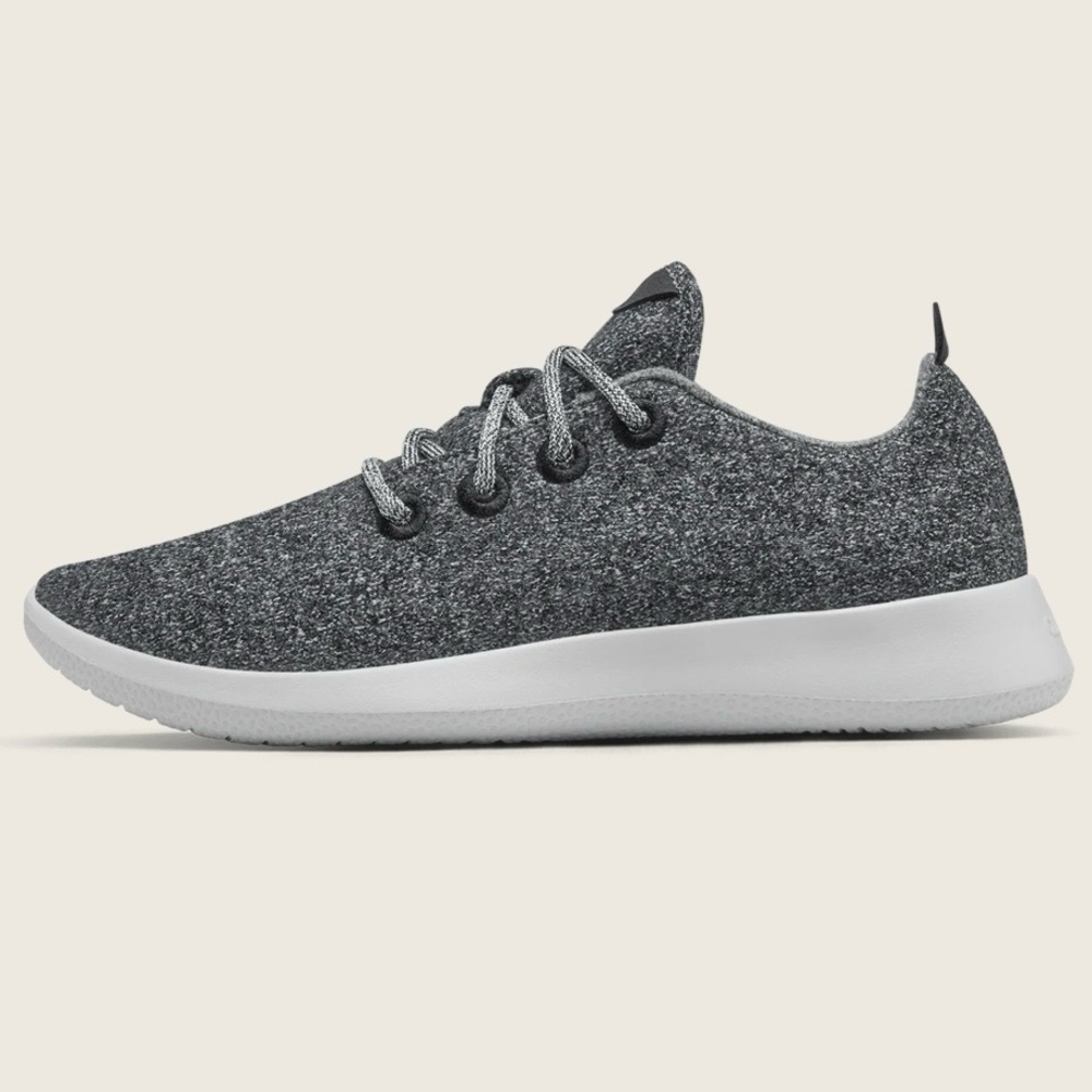 Allbirds Wool Runners Shoes Mens Size 10 Knit Gray White Merino Wool Sneaker